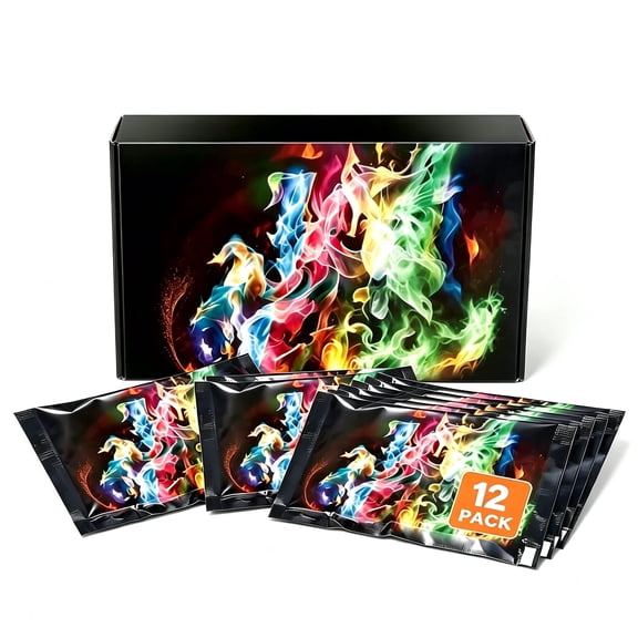 Eclaron 12 Pack Magic Campfire Color Changing Packets, Fire Color Packets for Fire Pits, Campfires, Fireplaces and Bonfires