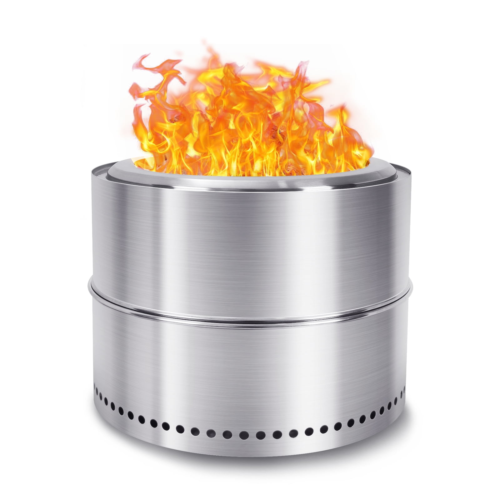 HGD 16 inch Portable Smokeless Fire Pit Stainless Steel Bonfire