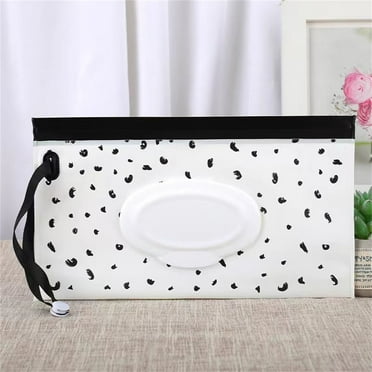HGDHJO Baby Wipe Dispenser Portable Refillable Wipe Holder Baby Wipes Container Wipe Dispenser Reusable Travel Wet Wipe Pouch