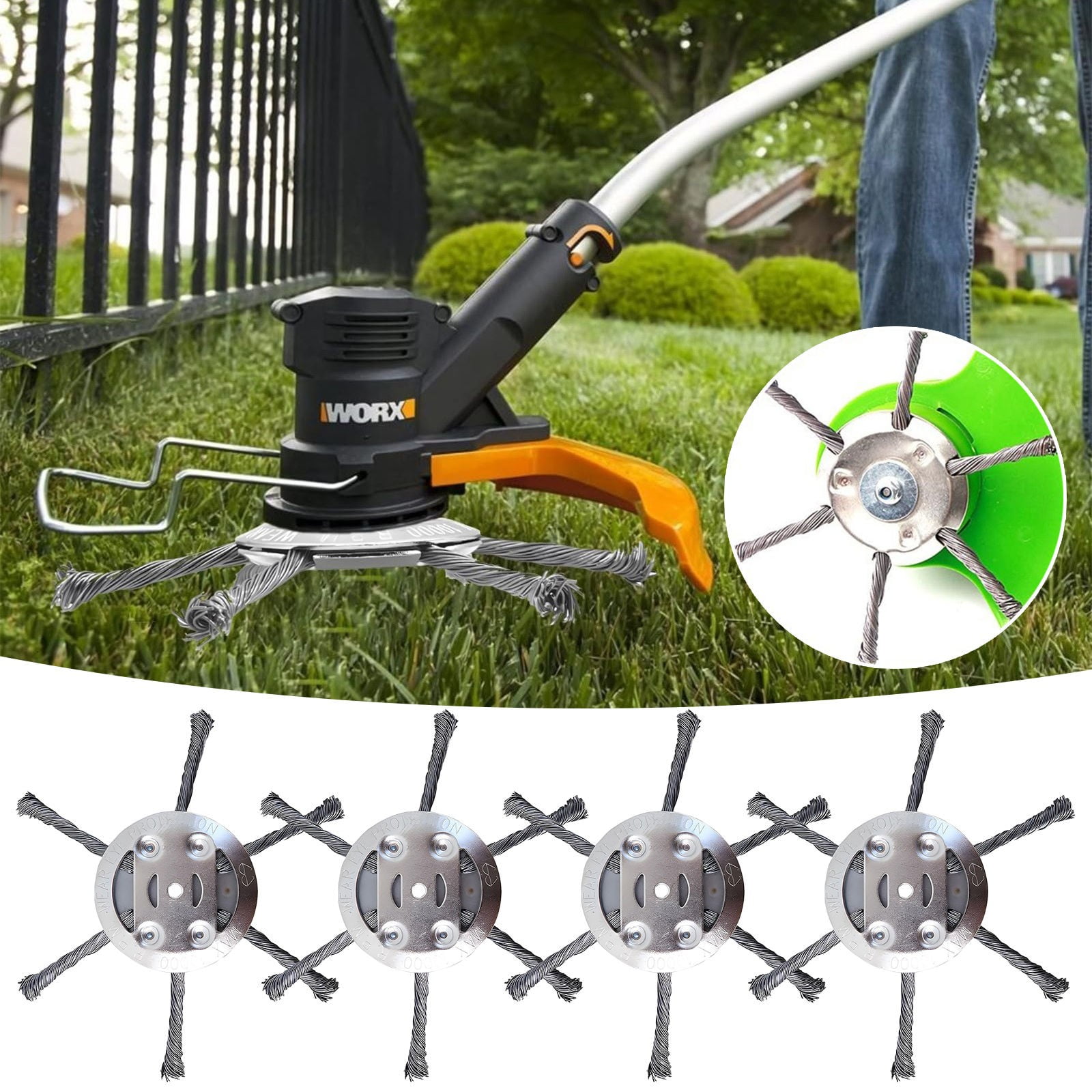 HGDHJO Steel Wire Trimmer Head Mower Wire Trimming Head