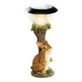 HGFTDIUT Black and Friday Deals 2024 Cat Rabbit Solar Garden Resin