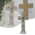 HGFTDIUT Black and Friday Deals 2024 Crossword Wall Cross 16 Inch