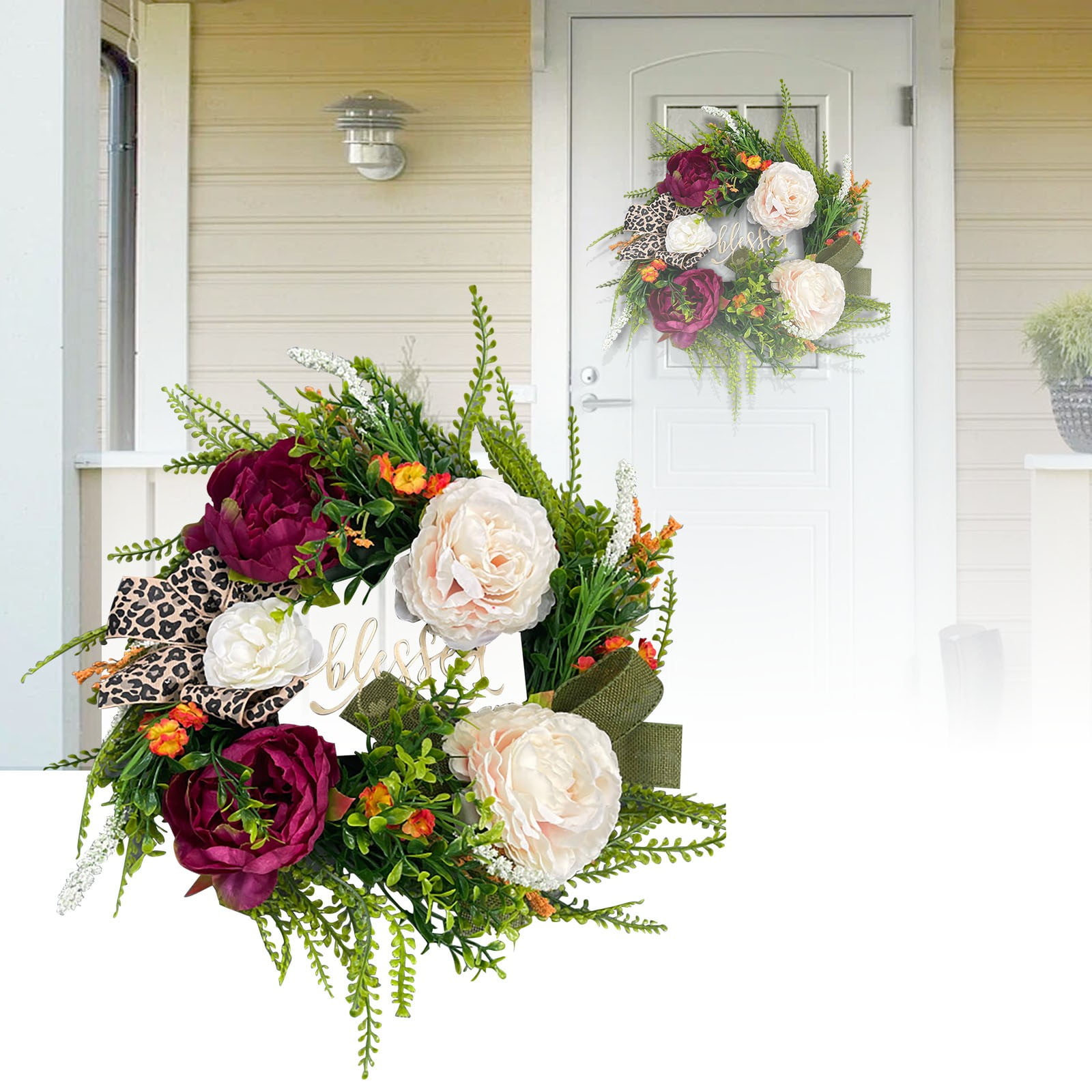 HGFTDIUT Black and Friday Deals 2024 Rose Flower Garland Rose Flowers And Garland Courtyard Door