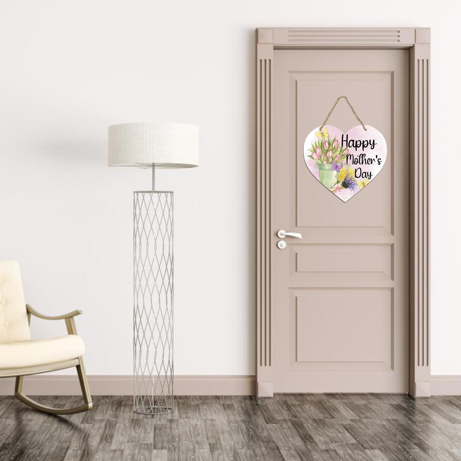 HGFTDIUT Black and Friday Deals 2024 Sign Door Sign Happy Front Day HeartShaped Home