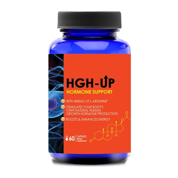 HGH UP Advanced Natural Hormone Helper L-Arginine Supplement 60 Capsules