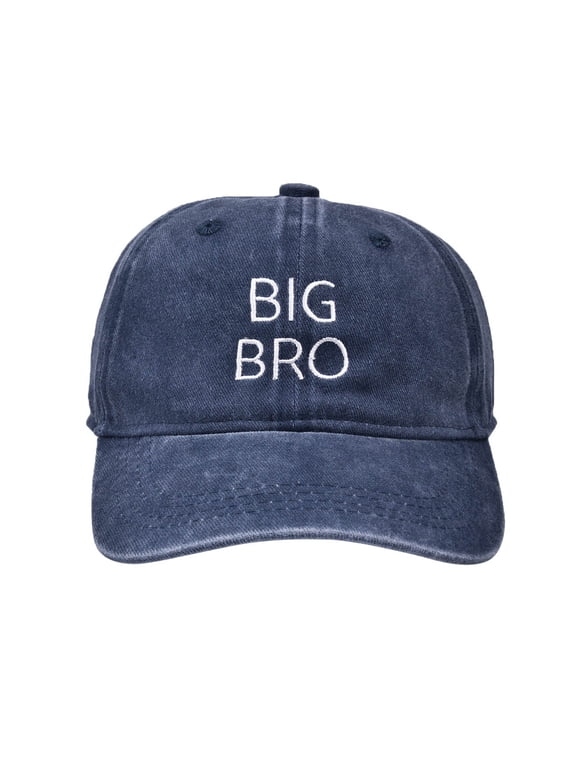 Big Bro Hats for Boys, Funny Adjustable Cotton Embroidered Kids Baseball Cap