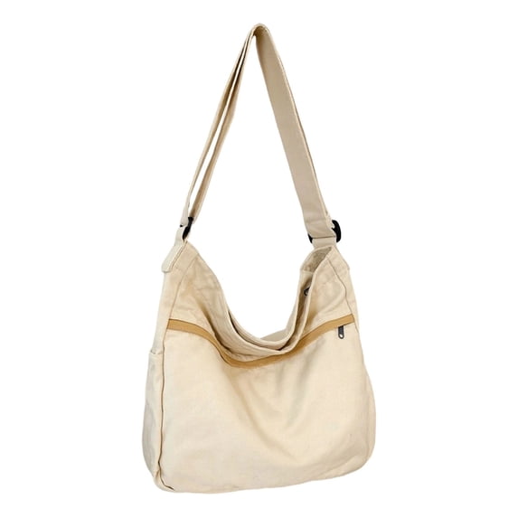 HGIEYS Canvas Hobo Crossbody Shoulder Tote Bag for Women and Men Large Purse Messenger Bag Travel Work Shopping