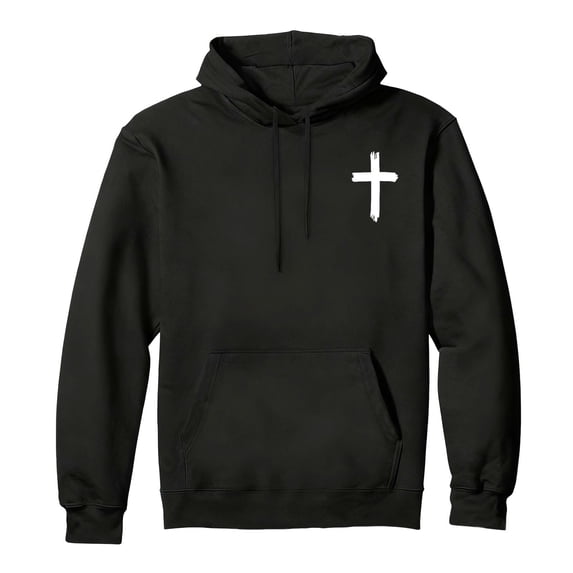 HGIEYS Christian Sweatshirts for Men Cross Pullover Hoodie Inspirational Faith Graphic Long Sleeve Sweatshirt