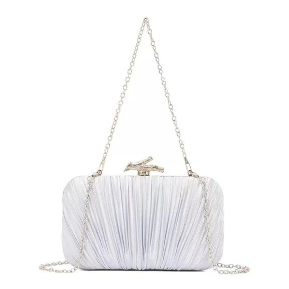 HGIEYS Clutch Purses for Women Evening Bag Pleated Clutch Bag with Chain for Wedding Party | with Chain