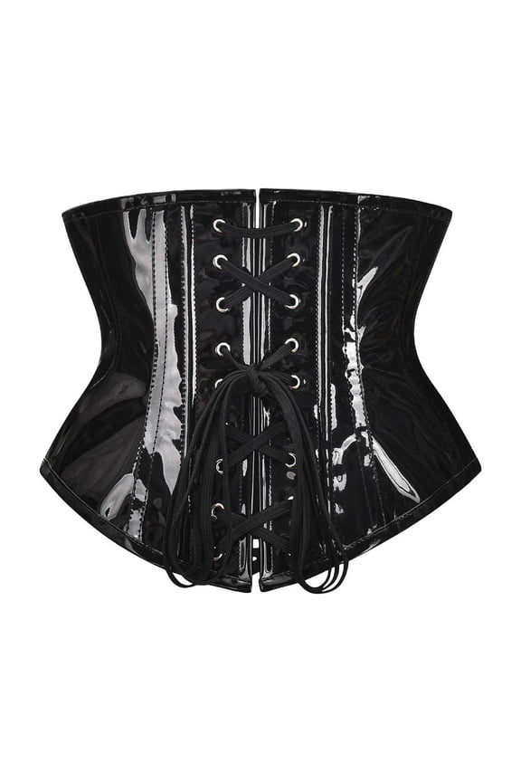 Corset Tops for Women, Bustier Shapewear Sculpting Waist Cincher With Front Zip Short Bustier Bodysuit