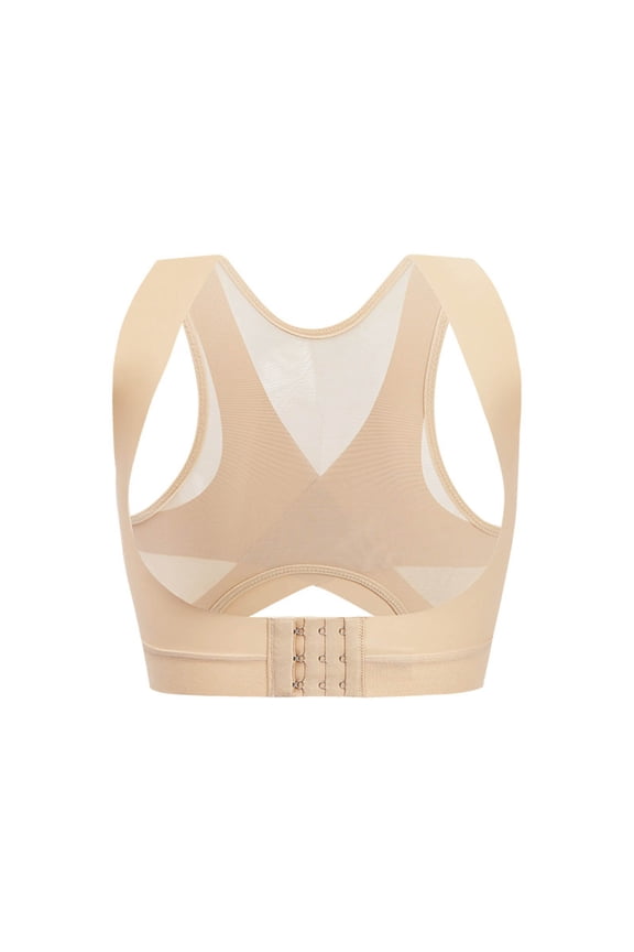 Front Closure Post Surgery Compression Bra with Adjustable Straps Wireless Augmentation Post Op Bras