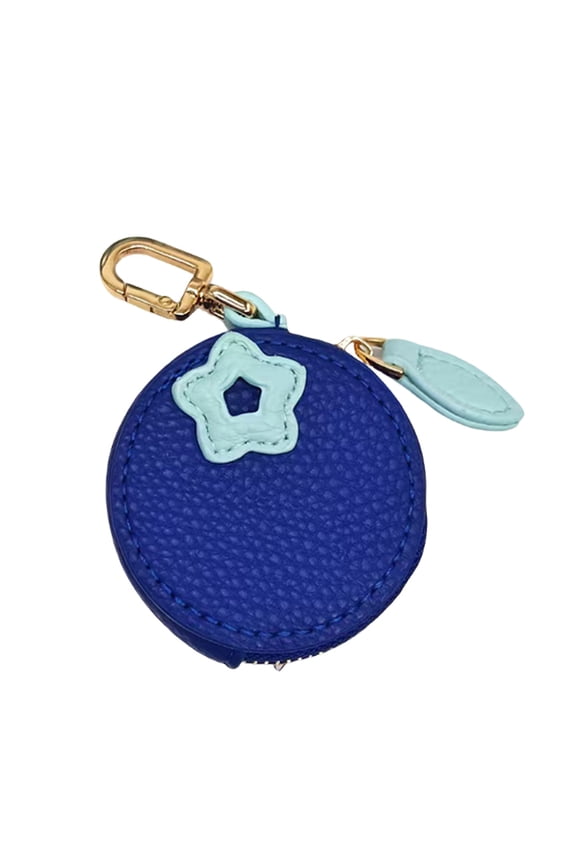 Fruit Coin Purse Keychain - Cute Mini Leather Coin Pouch Keychain for Backpack Decoration, Fruit Keychain Gift for Women Girls
