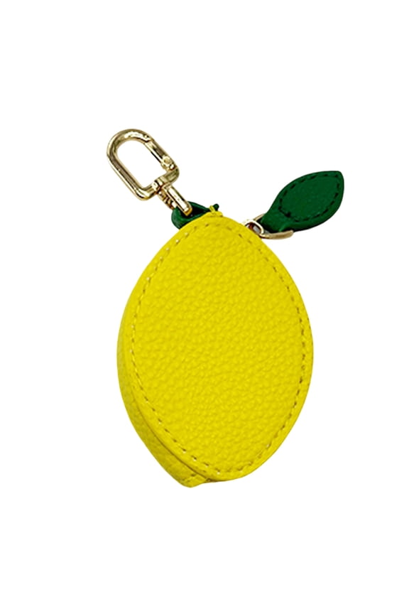 Fruit Coin Purse Keychain - Cute Mini Leather Coin Pouch Keychain for Backpack Decoration, Fruit Keychain Gift for Women Girls