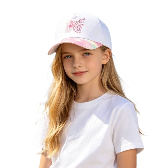 HGIEYS Girls Baseball Cap,Cute Toddler Baseball Cap | Adjustable Strap Sun Hat for Toddler & Kids Gift 3-6 Years