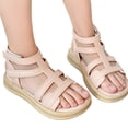 thumbnail image 1 of HGIEYS Girls Summer Sandals, Hollow Breathable Bow Decor Closed Toe Shoes, Anti- Soft Sole Hook and Loop Casual Beach Sandals for Toddler Big Kids Girls 6.5-7 Years, 1 of 5