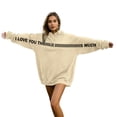 thumbnail image 1 of HGIEYS I Love You This Much Couples Hoodies Valentines Day Sweatshirts Men Women Oversized Casual Long Sleeve Pullover Tops, 1 of 6