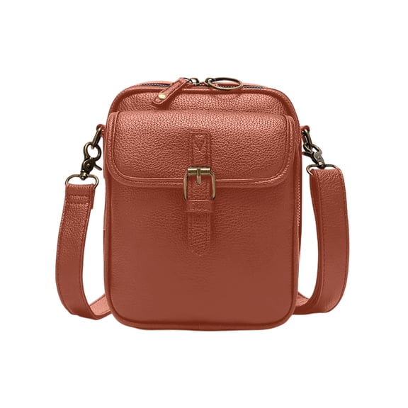 HGIEYS Leather Crossbody Bag for Women Messenger Bag with Large Capacity,Built-in Purse Card Slots Shoulder Sling Bag