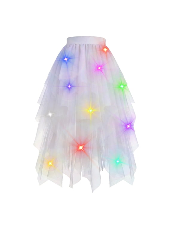 Light Up Tutu Skirt Rave Ballet Dance Skirts Led Costume Dress for Women