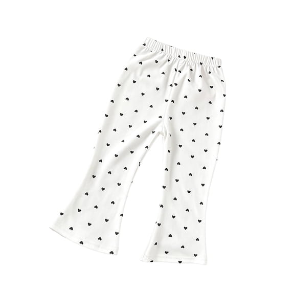 HGIEYS Little Big Girls Leggings Cute Printing Polyester Stretchy Fashion Spring Summer Girls Flared Leggings Winter Warm Pants 12-24 Months