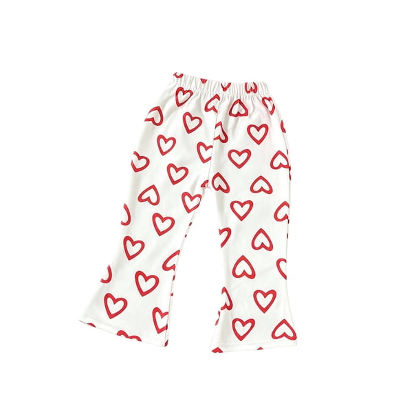 HGIEYS Little Big Girls Leggings Cute Printing Polyester Stretchy Fashion Spring Summer Girls Flared Leggings Winter Warm Pants 3-4 Years