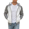 thumbnail image 1 of HGIEYS Men's Full-Zip Hoodie Sweatshirt Jackets Contrast Hoodies Lightweight Sweatshirt Color Block Jacket Coats, 1 of 4