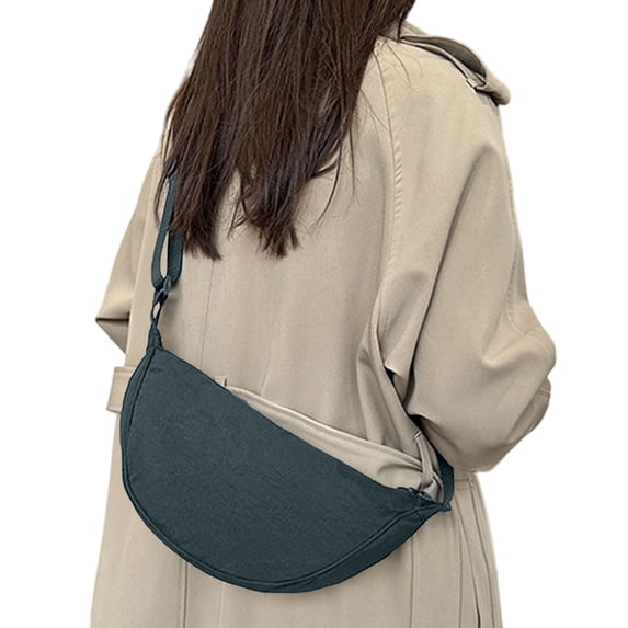 HGIEYS Nylon Crescent Crossbody Bag for Women Purses Trendy Men,Small Travel Sling Bag