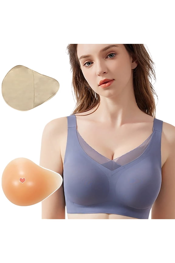 Post Surgery Bras Front Closure Compression Bra Wirefree Mastectomy Bra with Adjustable Straps