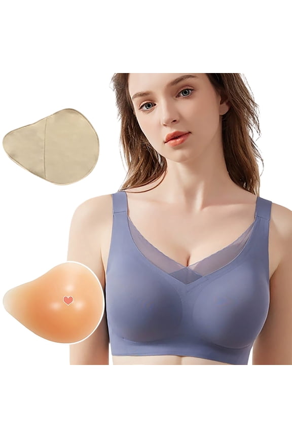 Post Surgery Bras Front Closure Compression Bra Wirefree Mastectomy Bra with Adjustable Straps
