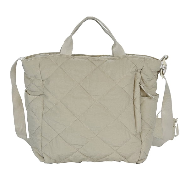HGIEYS Puffer Tote Bag for Women, Lightweight Quilted Shoulder Bag with Multiple Pockets