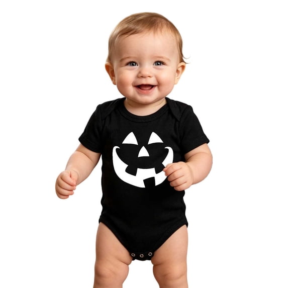 HGIEYS Pumpkin Halloween Baby Bodysuit 6-12