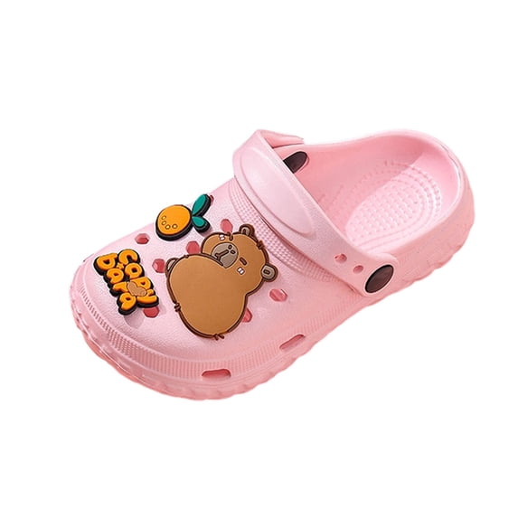 HGIEYS Slippers for Kids,Boys Girls Capybara Slides, Summer Clogs Garden Shoes,Toddler Animal Cartoon Sandals Slides 5-5.5 Years