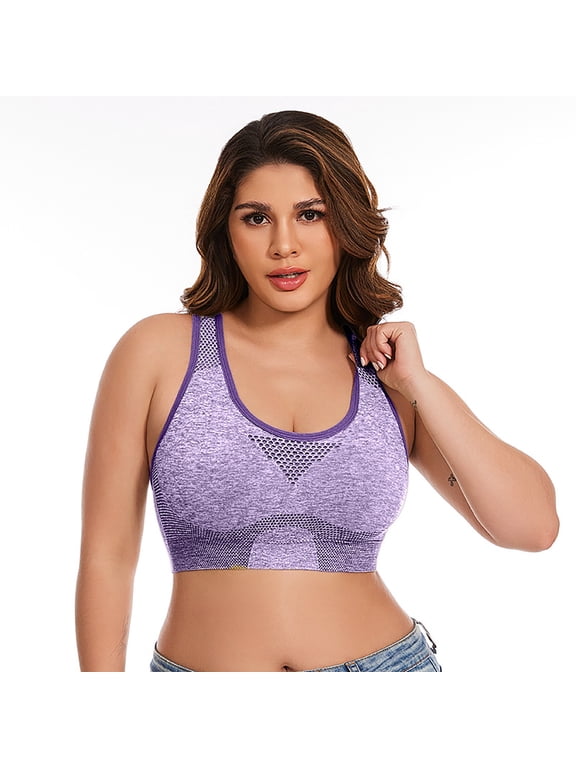 Sports Bras for Women, Medium Support Yoga Gym Activewear Bras with Pocket