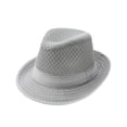 thumbnail image 1 of HGIEYS Straw Fedora Hat for Women Men Mesh Trilby Hat Panama Cuban Summer Beach Sun Outdoor, 1 of 4