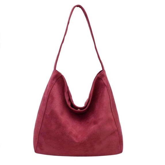 HGIEYS Suede Hobo Bag for Women Large Tote Shoulder Bags Carryall Travel Work Handbag Purse Fall Winter