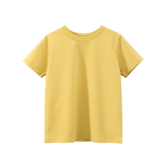 HGIEYS Toddler Boy Short Sleeve Shirts Casual Cotton Crewneck Graphic Tee Cotton Casual Solid Base Tee Tops Blouse 6-7 Years