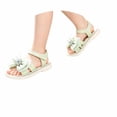 thumbnail image 1 of HGIEYS Toddler Girls Pearl Bear Bow Princess Sandals Open Toe Soft Flat Soled Sandals Summer Fashion Shoes 4-5 Years, 1 of 5