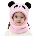 thumbnail image 1 of HGIEYS Toddler Panda 2‑in‑1 Hood Hat Scarf, Soft Plush Ear Protection Beanie Cap for Little Boys Girls Cold Weather, 1 of 4