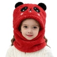 thumbnail image 1 of HGIEYS Toddler Panda 2‑in‑1 Hood Hat Scarf, Soft Plush Ear Protection Beanie Cap for Little Boys Girls Cold Weather, 1 of 4