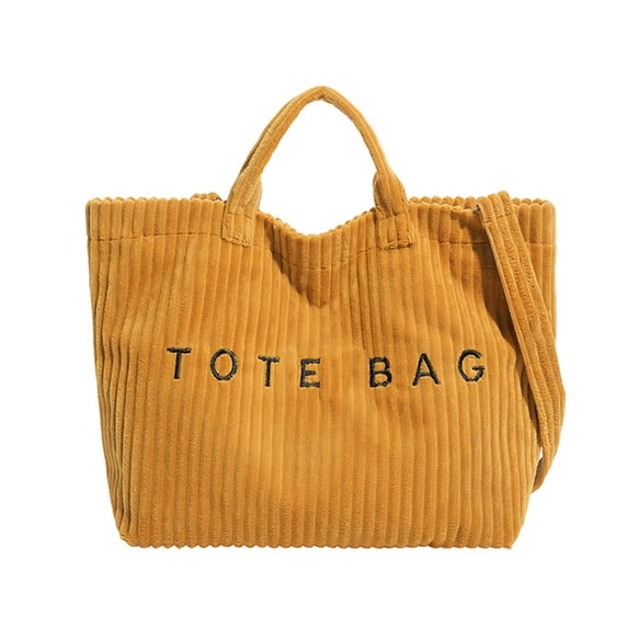 HGIEYS Women Large Soft Corduroy Tote Bag Stylish Top Handle Bag Casual Daily Purse Trendy Shoulder Crossbody Bag Handbag