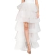 thumbnail image 1 of HGIEYS Women's High Low Tutu Skirts Sweet Elastic Waist Tulle Layered Ruffles Mesh Long Tiered Skirt, 1 of 7