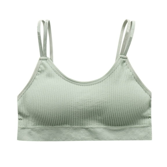 HGIEYS Womens Bralettes No Underwire Bras Support Padded Wireless Ribbed Seamless Bra Removable Pads Push Up Inserts