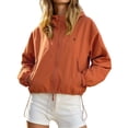 thumbnail image 1 of HGIEYS Womens Cropped Hooded Windbreaker, Zip Up Casual Lightweight Outdoor Jacket, 1 of 4