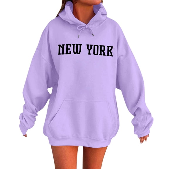 HGIEYS Womens Oversized Hoodies Letter Print Pullover Hoodie Sweatshirt Long Sleeve Casual Loose Pullover Tops