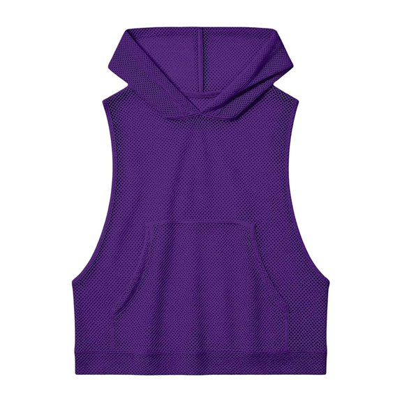 HGIEYS Womens Tank Top Gym Sleeveless Hoodies Summer Casual Hooded Shirts
