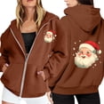 thumbnail image 1 of HGIEYS Womens Zip Up Hoodies 2026 Casual Long Sleeve Zipper Sweatshirts Fall Winter Comfy Track Jackets with Pockets, 1 of 8