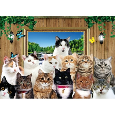 HGLCM 1000 Piece New  Jigsaw Puzzles for Adult Kids- Pet Cat Theme Gifts