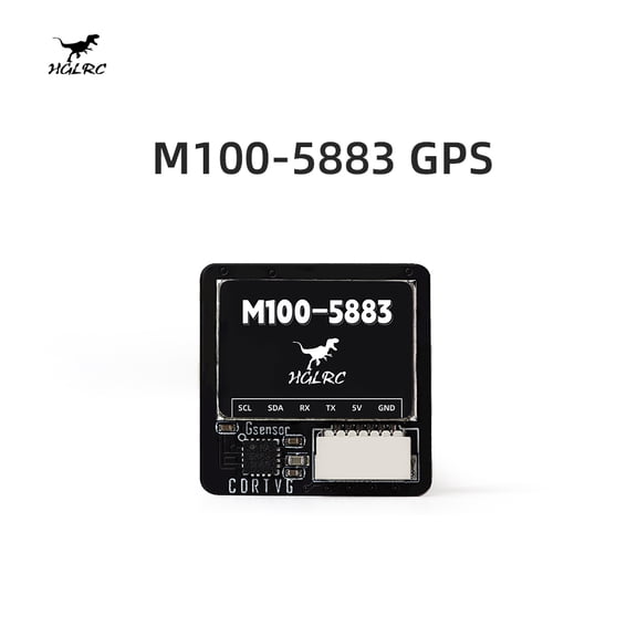 HGLRC M100-5883 M10 GPS Module with Compass & Ceramic Antenna, Onboard LED Indicators 21x21mm Mini Size for FPV Drone RC Airplane Long Range Flight