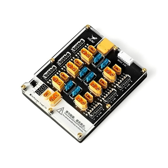 HGLRC Thor Pro 4/6 Port LiPo Battery Balance Charger Board – 2–6S XT30/XT60 Parallel Charging & Discharging Plate with Safety Fuses for FPV Drone & RC Batteries