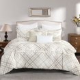 thumbnail image 1 of HGMart Bedding Comforter Set Bed In A Bag - 7 Piece Luxury microfiber Bedding Sets - Oversized Bedroom Comforters,Fabia , King, 1 of 5