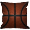 thumbnail image 1 of HGOD DESIGNS Basketball Skin Brown and Black Throw Pillow Cover Decorative Game Leather Texture Spot Sport Cushion Cover Pillow Cases Bedroom Livingroom 18" x 18", 1 of 6